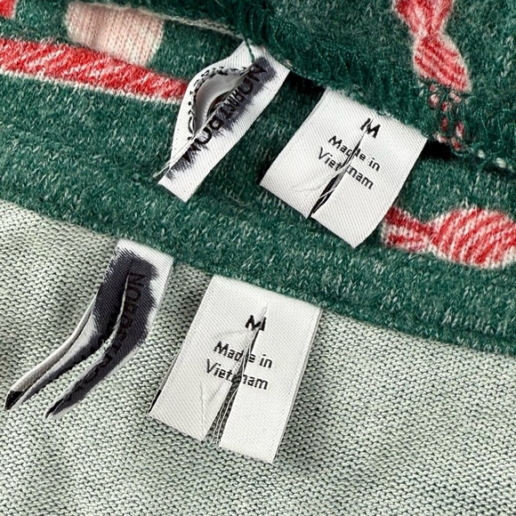 NEW Nordstrom Pajama Set Womens Medium Green Christmas Candycane 2 Piece NWOT - Picture 5 of 12